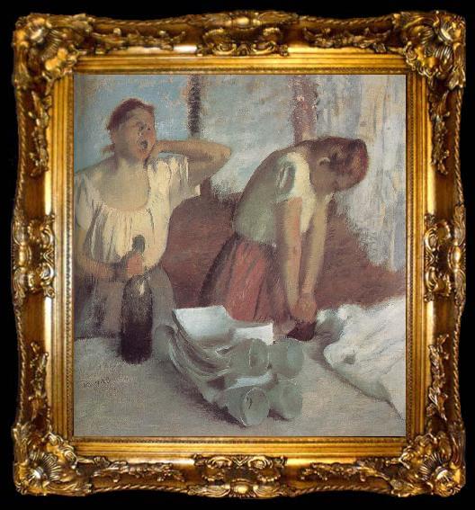 framed  Edgar Degas Ironing clothes works, ta009-2